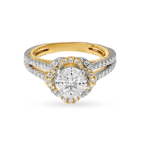 Eternally Intertwined Together Diamond Finger Ring