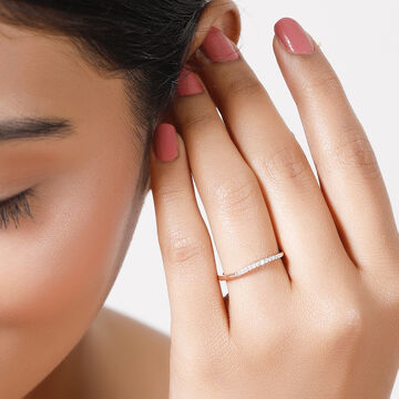 14Kt Rose Gold Forever Yours Diamond Finger Ring