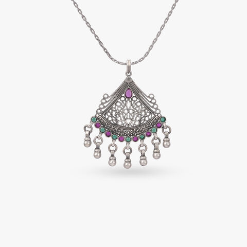 Tribal Tinkle Silver Pendant