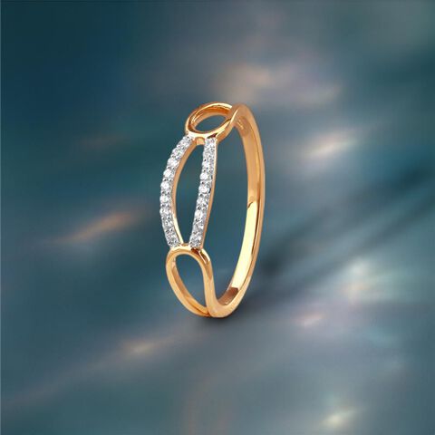 Abstract Cutout Diamond Ring