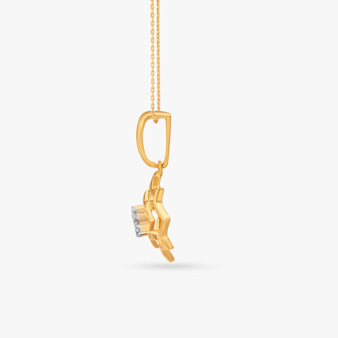 Geometric Pattern Diamond Pendant