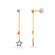 18 Karat Gold and Diamond Drop Earrings,,hi-res image number null