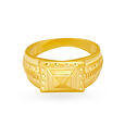 Spellbinding 22 Karat Yellow Gold Accentuated Geometric Finger Ring,,hi-res image number null