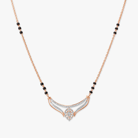 Designer Curve Diamond Mangalsutra