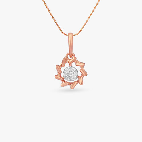 Solar Whirl Diamond Pendant and Earrings Set