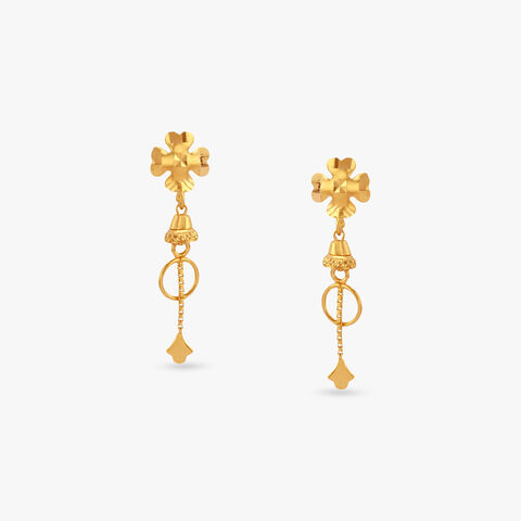Blossom Gleam Gold Drop Earrings