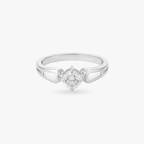 Halo Arc Solitaire Ring