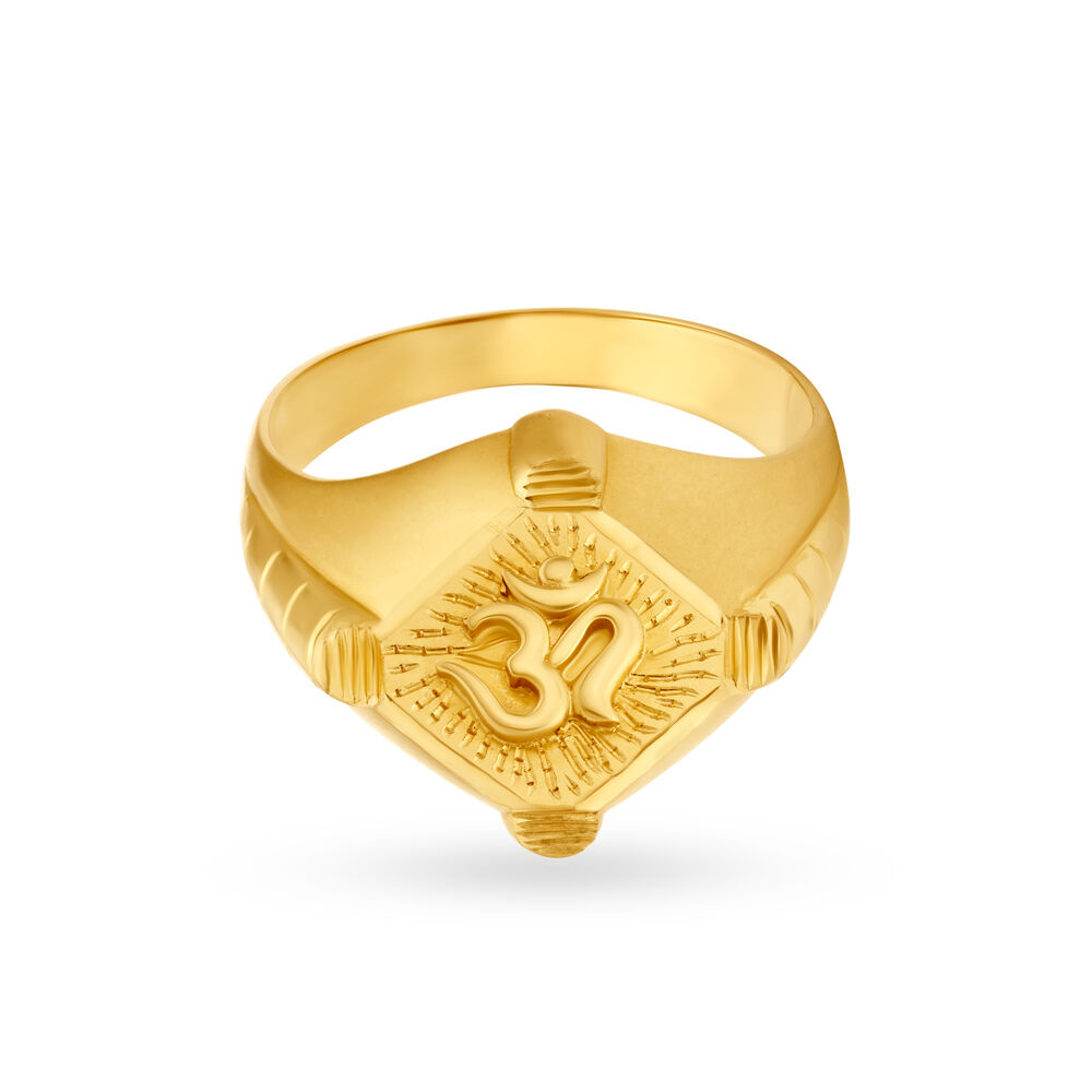 Spiritual 22 Karat Gold Om Ring