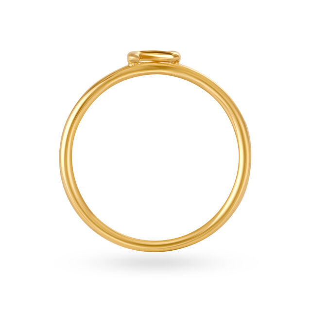 Letter N 14KT Yellow Gold Initial Ring,,hi-res image number null