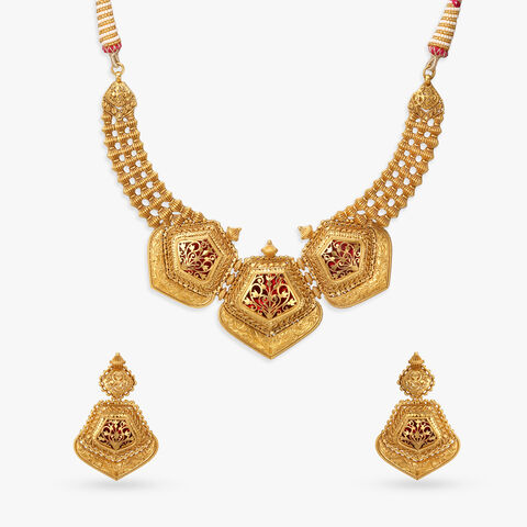 Imperial Beauty Gold Necklace Set