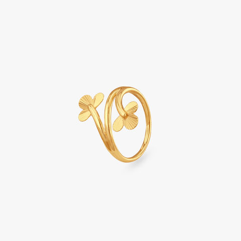 Twin Bloom Gold Ring