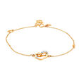 14 KT Yellow Gold Piece of Heart Diamond Bracelet,,hi-res image number null