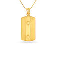 Engaging Gold Pendant with Carved Circles For Men,,hi-res image number null
