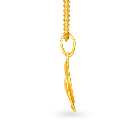 Charming Yellow Gold Dolphin Pendant