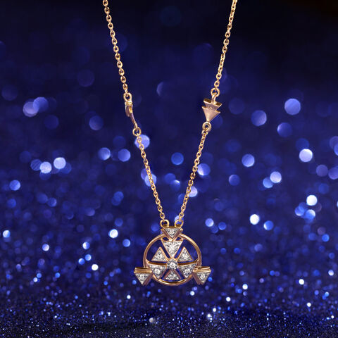 Astral Cluster 14KT Diamond Necklace