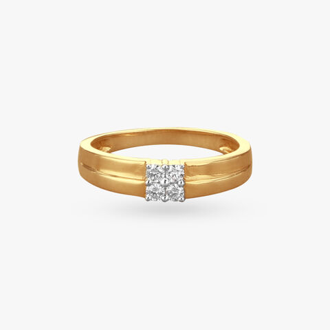 Refined Splendor Diamond Finger Ring for Men