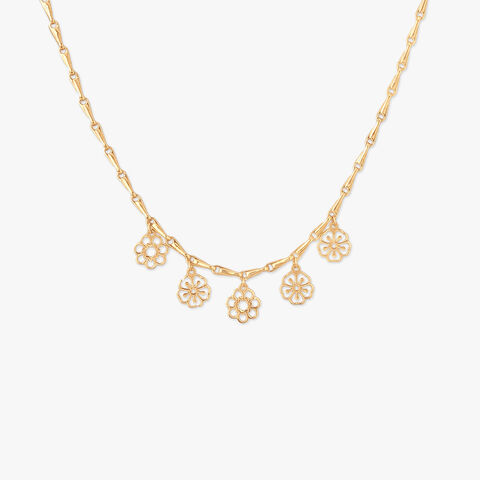 Blooming Along Gold Necklace