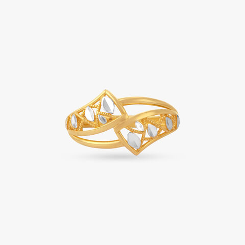 Leaf Weave Designer Gold Ring alternate view 1