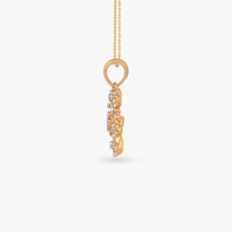 Radiant Bloom Diamond Pendant