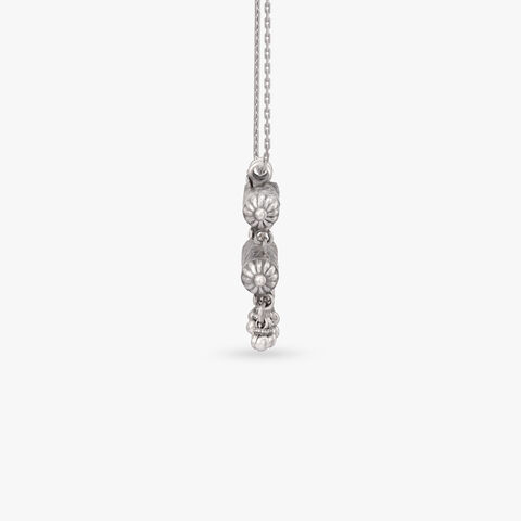 Rustic Blossom Silver Pendant