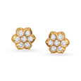 Floral Seven Stone Diamond Stud Earrings,,hi-res image number null