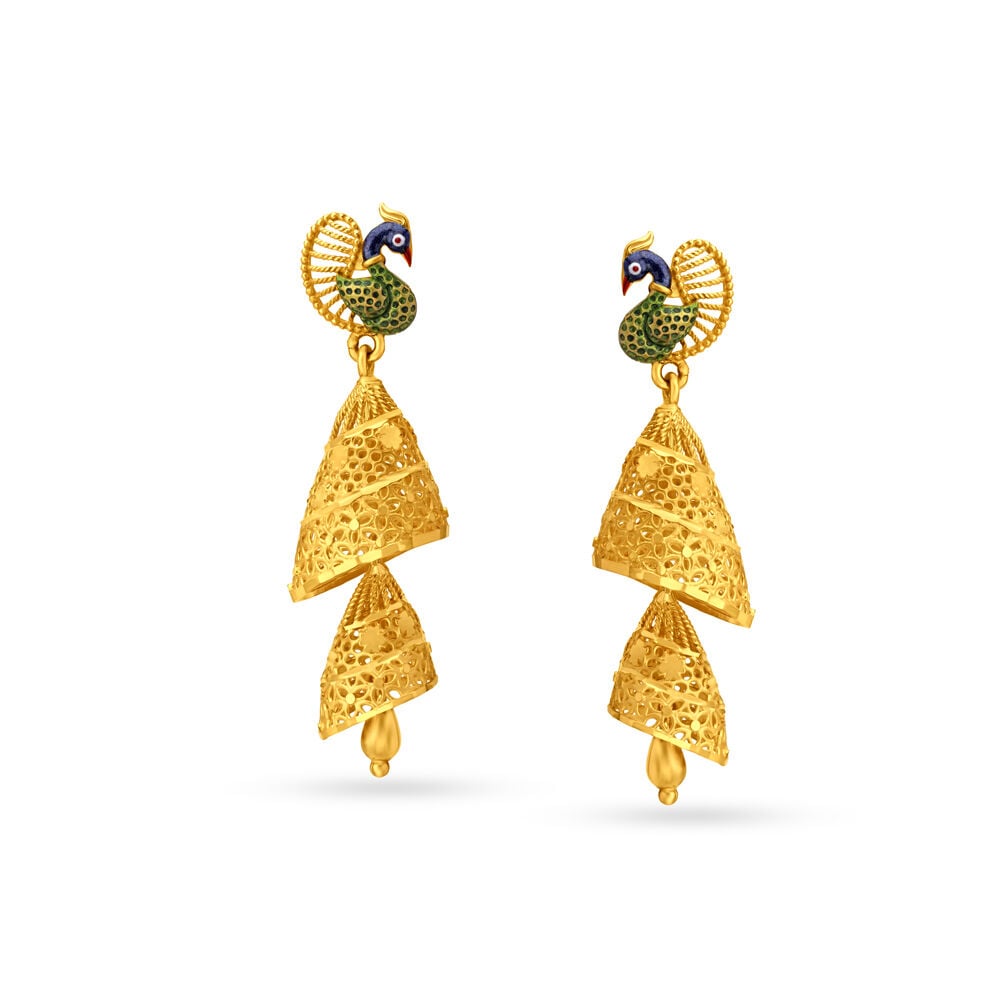 Tanishq gold earrings jhumka store