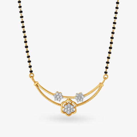 Exquisite Floral Diamond Mangalsutra