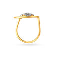 14kt Yellow Gold Finger Ring With Ripples,,hi-res image number null