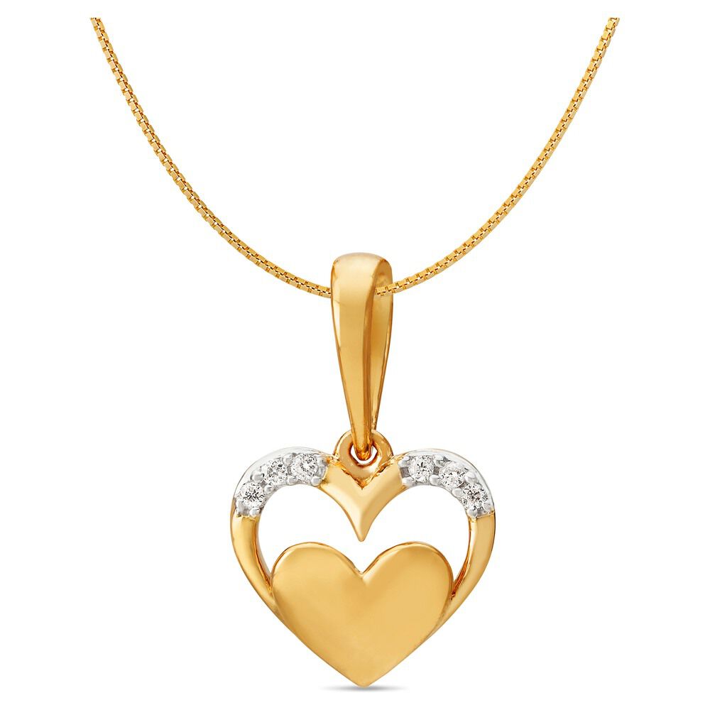 Tanishq heart shop shaped pendant