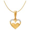 Contemporary Heart Shaped Diamond Pendant,,hi-res image number null