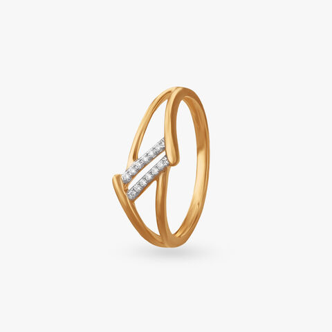 Diagonal Dazzle Diamond Ring