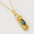 Spirited Elegance 18KT Gold Chain Turquoise  Pendant with chain,,hi-res image number null
