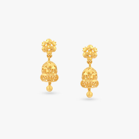 Little Bells Gold Jhumka Earrings for Kids
