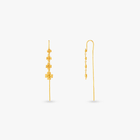 Petal Trail Gold Drop Earrings