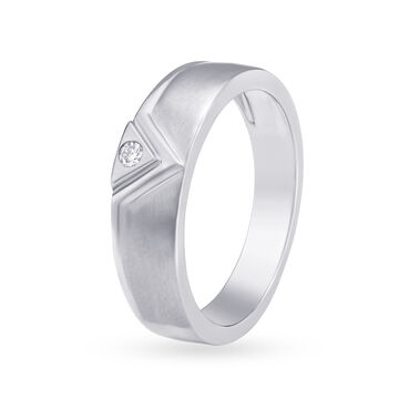 Trendy 950 Platinum Geometric Band Ring