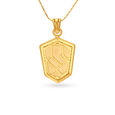 Lord Ganesh Engraved Gold Pendant,,hi-res image number null