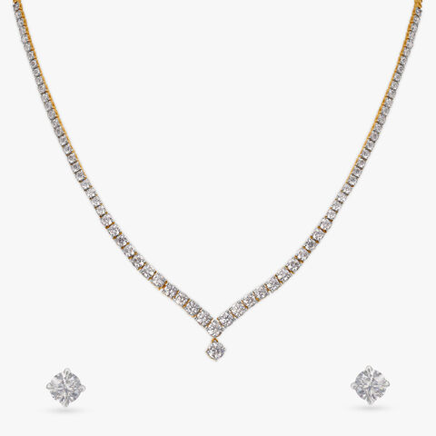 Celestial Cascade Celeste Solitaire Necklace Set