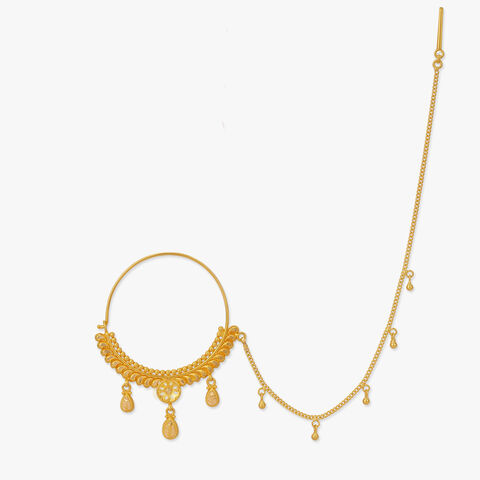 Mithila Garden Gold Nose Pin