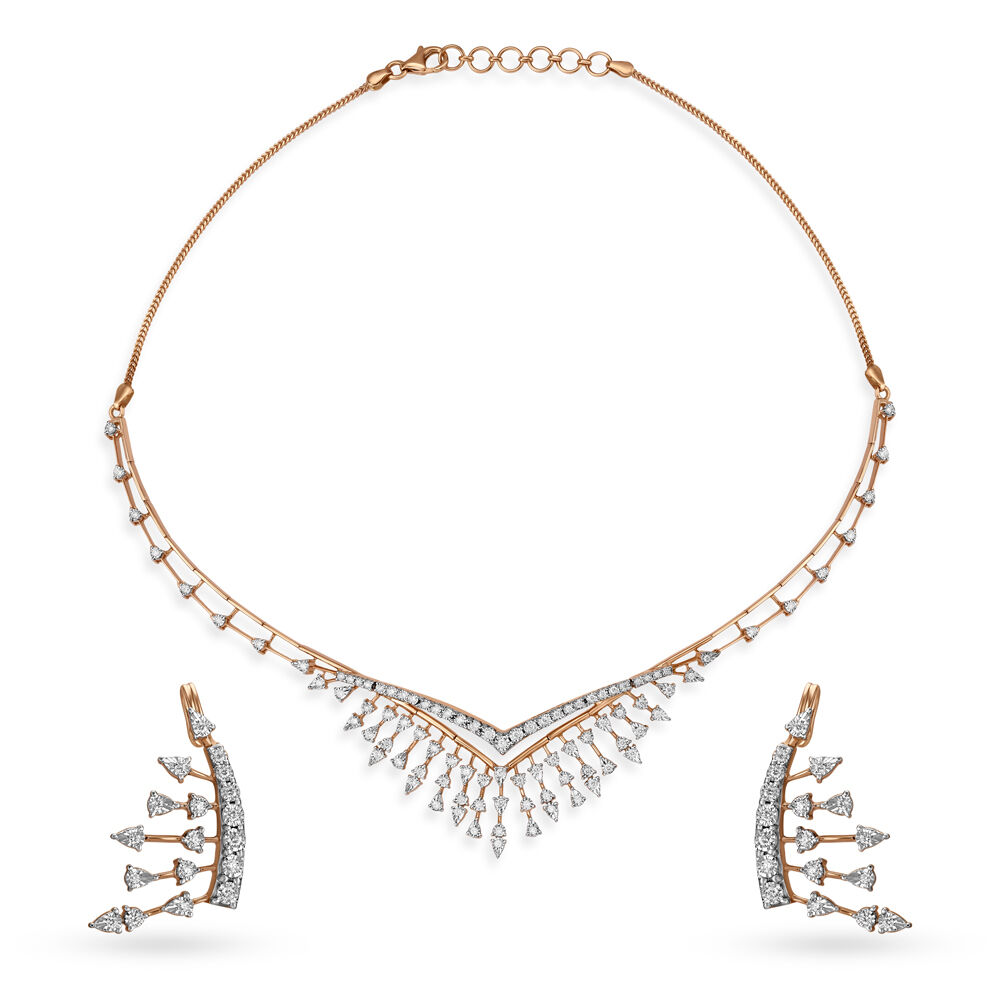Tanishq online diamond necklace best sale