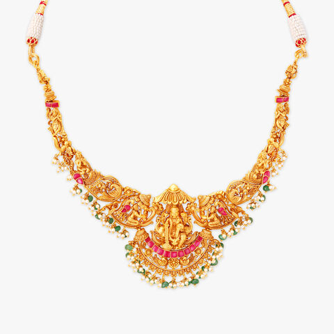 Divine Splendour Gold Necklace Set