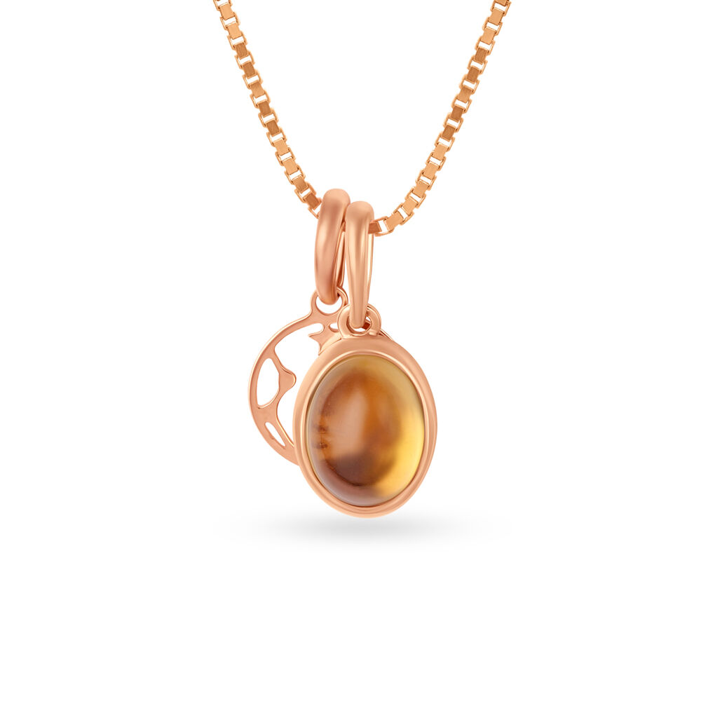 Mia Alluring 14kt Scorpio Birthstone Rose Gold Pendant
