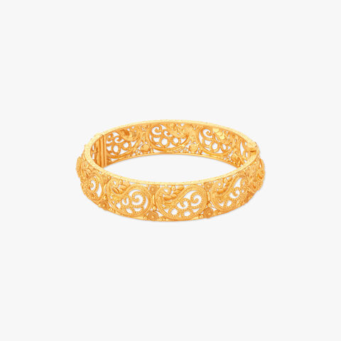 Artisanal Paisley Choor Gold Bangles