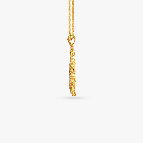 Enchanted Gold Open Polki Pendant