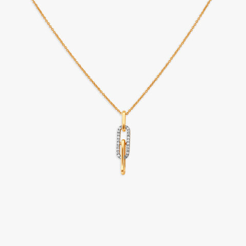 Three Brilliant Hearts Diamond Pendant with Chain