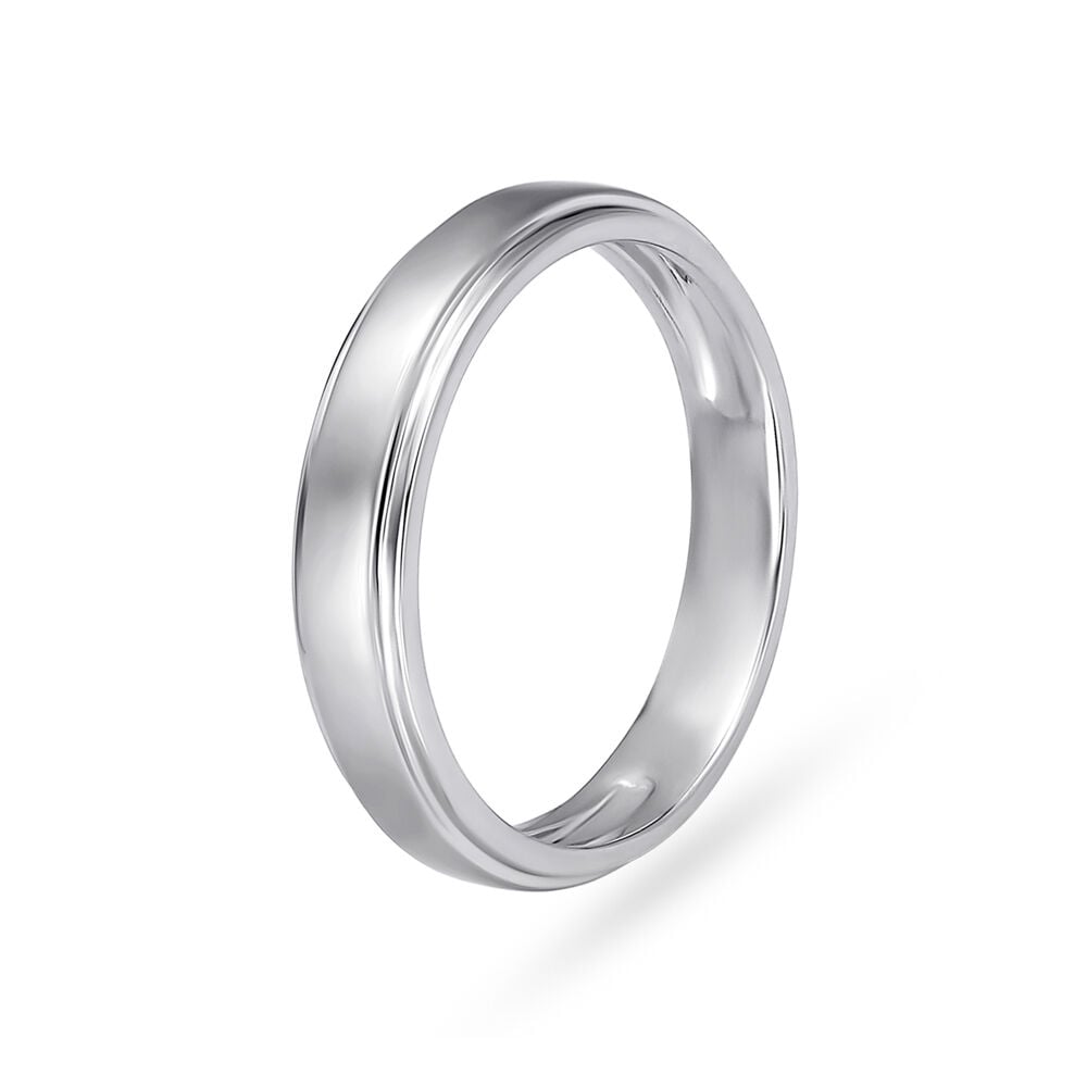 Shimmering Platinum Finger Band for Men