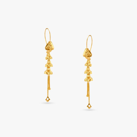 Graceful Flow Gold Hoop Earrings