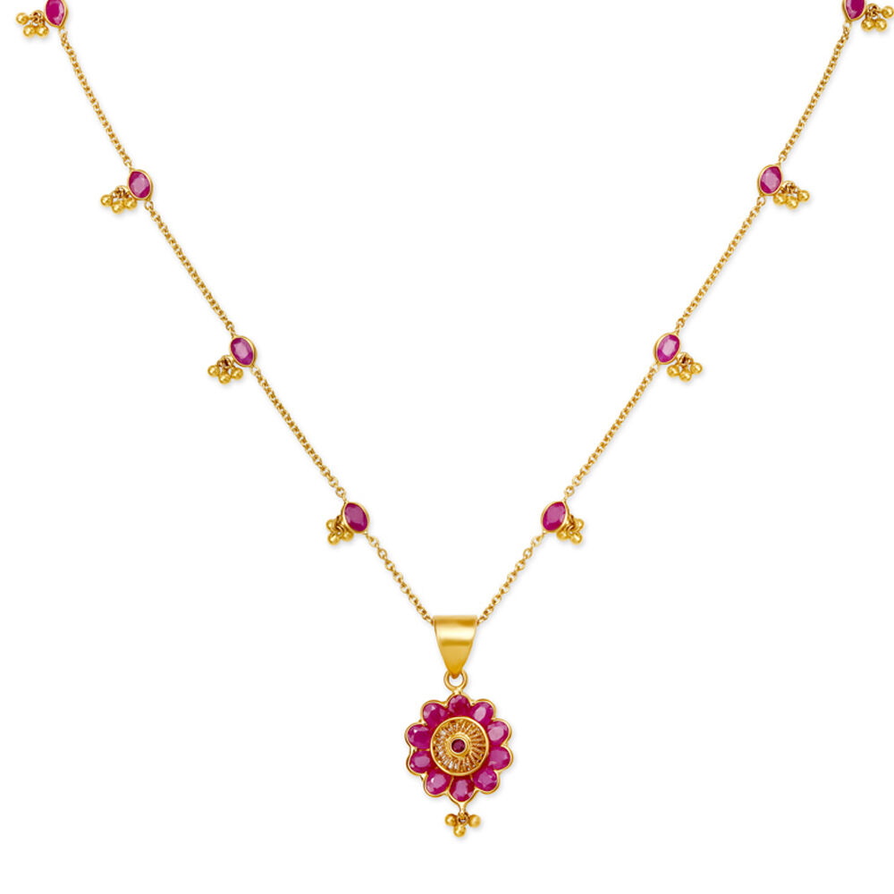 Ruby shop pendant tanishq