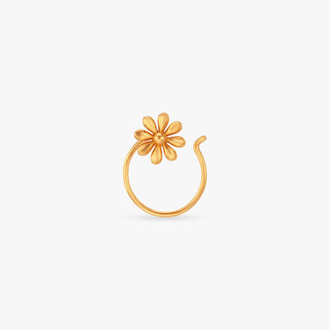 Sunlit Bloom Gold Nose Pin