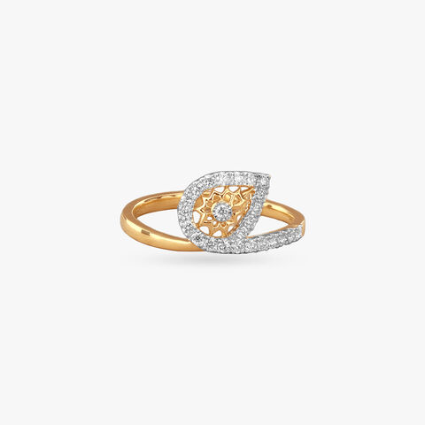 Teardrop Bloom Diamond Ring