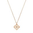Elegant Floral Gold Pendant with Chain,,hi-res image number null